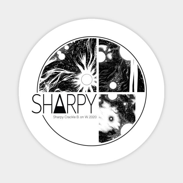 Sharpy Crackle black version Magnet by sharpy